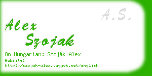 alex szojak business card